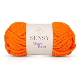 Sensy Wool Ease Yarn, 3.5 oz, 66 Yards, Gauge 6 Super Bulky (Pumpkin)