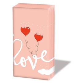 Generic Love Balloons Pocket Tissue Set of Two Facial Tissue Hearts Valentine's Day Purse Tissues, Pink