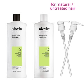 Nioxin System 2 Cleanser Shampoo and Scalp Therapy Conditioner 33.8oz with pumps