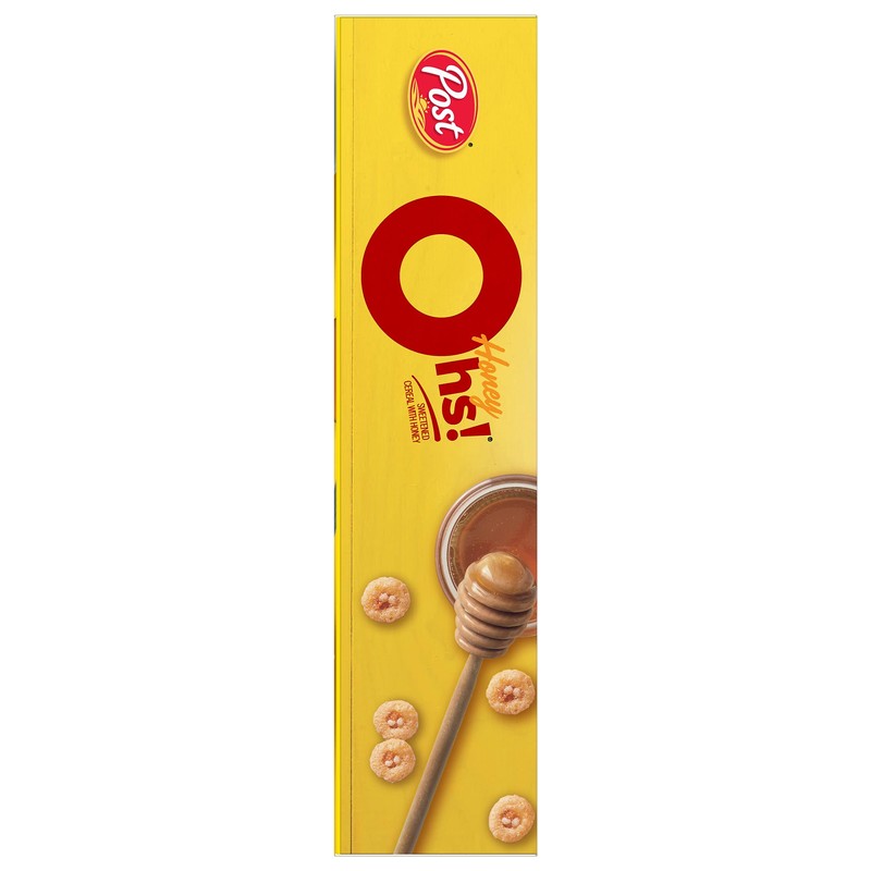 Honey Ohs! Family Size Cereal, Crunchy Breakfast Cereal Os Made