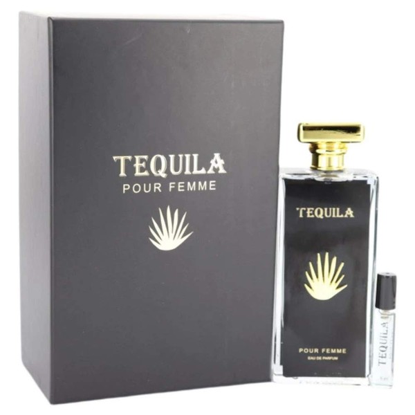 Tequila Pour Femme Noir for Women 2 Piece Gift Set (3.3 Ounce Eau de Parfum Spray + 0.17 Ounce Eau de Parfum Vial Spray)