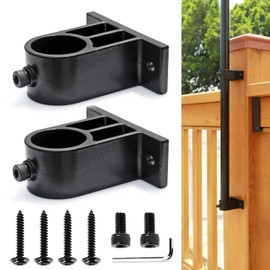 Walrkaur 304 Stainless Steel Deck Torch Mount, Heavy-Duty Clamp for Torches, for Railings with 3/4 "and 1" OD, for Patio, Wooden Deck, Lamp Holders, Poles, Brackets (8 Sets, 1 Inches)