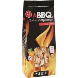 ABRUS® Firelighters 25 Pcs | BBQ Fire Starters Indoor/Outdoor/Fire Wool - Safe Charcoal Starter for Quick Start Fire Pit Barbecue