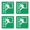 Emergency Exit with Escape Ladder, Rescue Sign: E016 - DIN