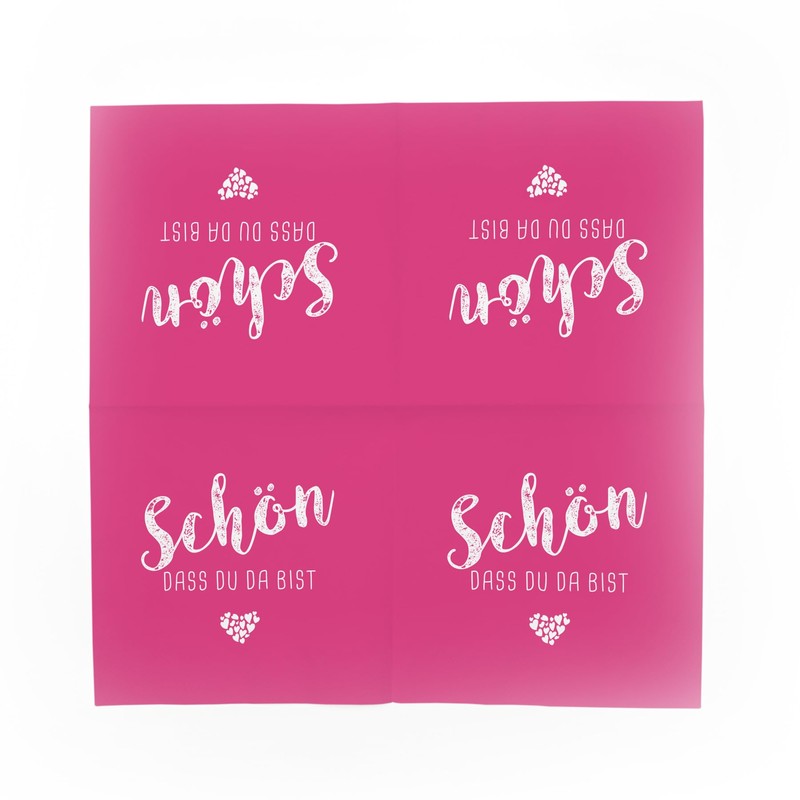 itenga Serviettes Schön dass du da bist 30 x 30