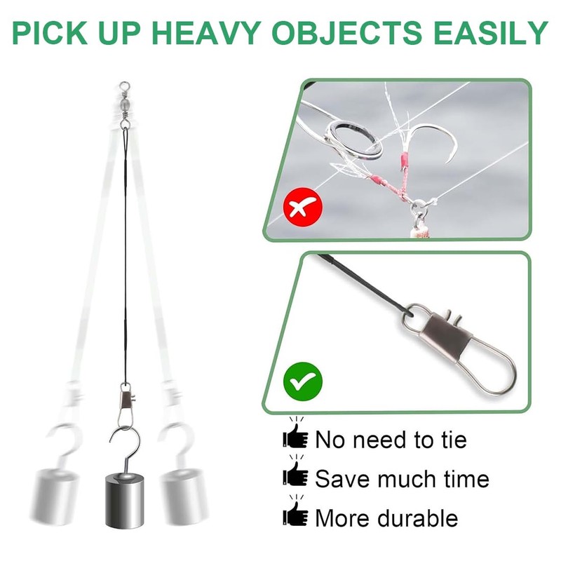 UEAVOID Pack of 40 Steel Leader Pike Anti-Bite Stainless Steel