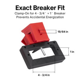 Boviisky Circuit Breaker Lockout, 3 Pack, 480/600 Volt Extra Large, Red Breaker Box Lock, 4013