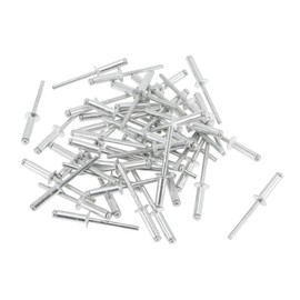 RATCHROLL Open End Large Flange Blind Rivets 4.8mm Grip Diameter 18mm Grip Length 9.5mm Flange Diameter Iron Silver Tone