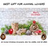 Racoon Owl Christmas Tree Decorations, 2D Raccoon Squirrel Ornament Pendant,