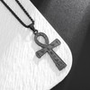 Gifts for Son Necklace Black Chain Mens Cross Pendant Pendant