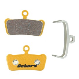 Gekors Metallic Bicycle Disc Brake Pads for SRAM Guide Avid X.0, 1 Pair with a Spring, Golden