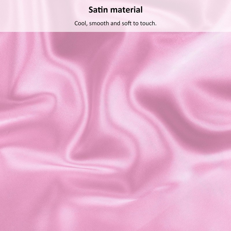 Lirex Satin Fitted Sheet, Luxurious Silky Smooth Polyester Bedding Soft