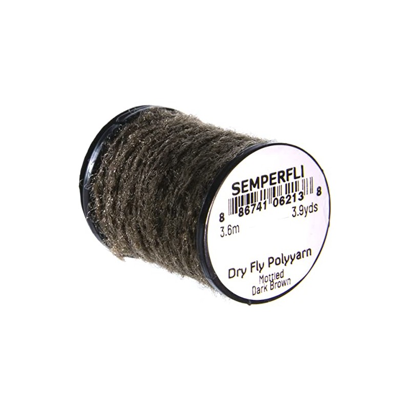 Semperfli Dry Fly Poly Yarn Mottled Dark Brown