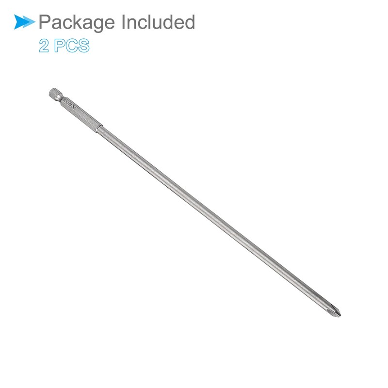 CoCud Phillips Phillips Screwdriver Bits PH2 250 mm Long 1/4
