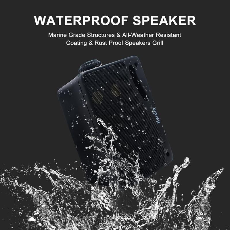 Herdio 3.5-inch Outdoor Bluetooth Speakers, Unpowered Wired Waterproof, 200 Watts,