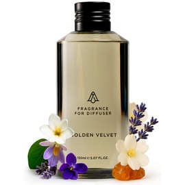 AromaPlan Hotel Scents Golden Velvet 5 Fl Oz (148ml), Home Luxury Aroma & Hotel Fragrance Diffuser Oil- Hotel Diffuser Oil for Aromatherapy- USA Made, Bigger Bottle, Bolder Aroma & Longer Lasting