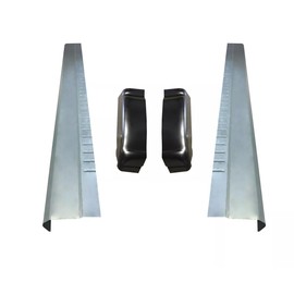 Motor City Sheet Metal - Silver 1999-2007 Silverado Sierra 4 Door Extended Cab Metal Truck Rocker Panels and Cab Corners - Bottom Left, Bottom Right