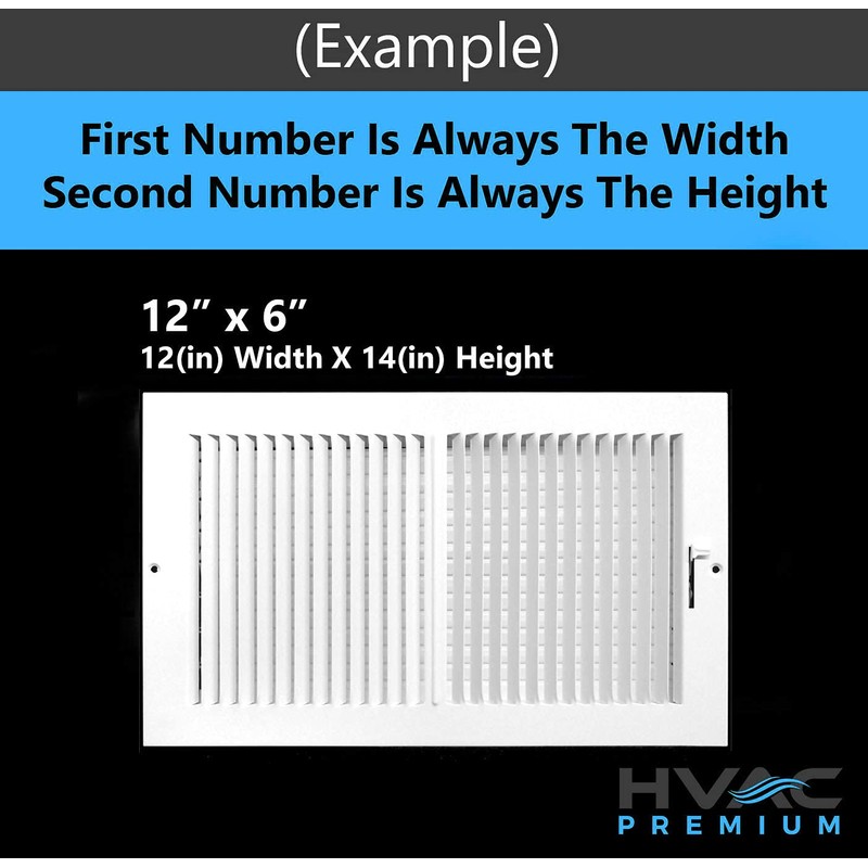 8" X 8" 2-Way-Vertical AIR Supply Grille - Vent Cover