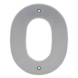 Hardware House Satin Nickel 5" House Number 0