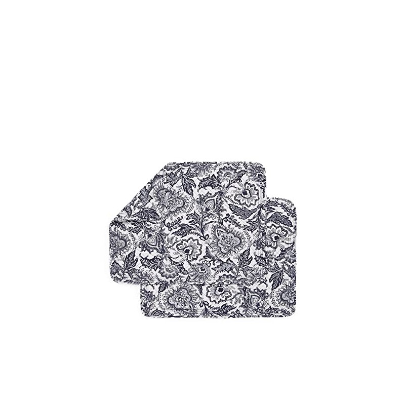 Vera Bradley Cotton Reversible Placemats Set of 2, Java Navy