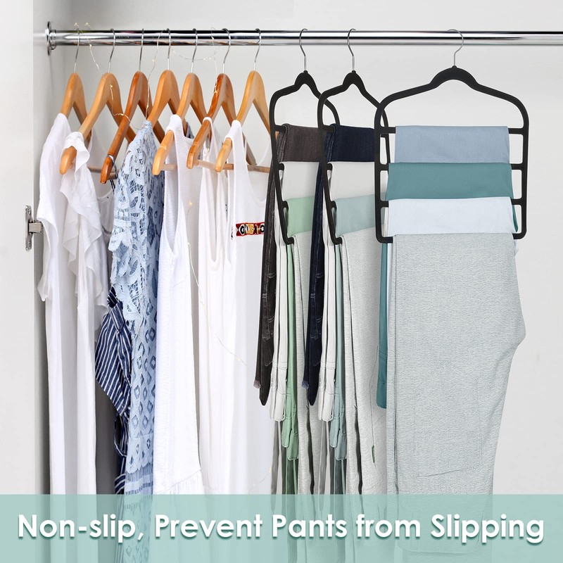 Velvet Hangers Space Saving Non Slip Pant Velvet Hangers, DUDUCOFU