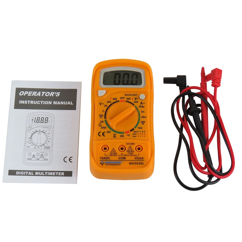 Northern Tool MAS830L AC DC 600V Digital Pocket Multimeter Voltage