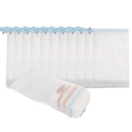 Cobahom 12 Pack Mesh Soap Bag Mesh Foaming Net Soap Sack Bags Soap Saver Pouch Net Bags with Drawstring for Bath & Shower （Blue） 6x3.5Inch
