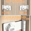 90 Degree Door Password Hasp Latch Lock- White Keyless Sliding