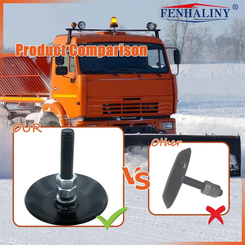 Fenhaliny 2873423 Snow Plow Skid Shoes Kit Compatible with Polaris