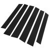 6 Pcs Side Door Window Cover Glossy Black Pillar Post