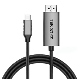 Tek Styz HDMI USB-C 8k/4k Cable Thunderbolt 5/4 Kit 2160-4320p (1.8M/6Ft)