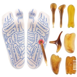 1 Pair Reflexology Socks with 8pcs Massage Sticks, Premium Elastic Acupuncture Acupressure Foot Massage Chart Sock with Trigger Point Ideal Tools for Relaxation(Men, Size 40-45)