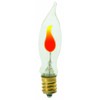 Satco S3761 120V 1/Card Petite Candelabra Base 2-3-Watt Flicker Bulb,