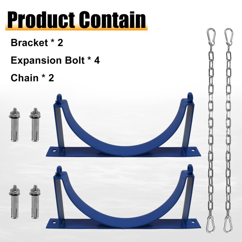 CNQLIS 2Pcs Cylinder Tank Holder, Steel Wall Mounted Bracket for