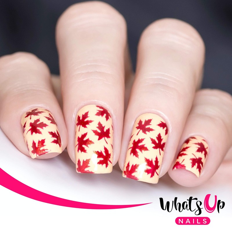 Whats Up Nails - Maple Leaves Vinyl Stencils for Nail