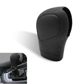Titgoes 2 PCS Car Gear Shift Knob Cover, Anti-Slip & Waterproof & Good-Ductility Silicone Handbrake Shifter Protector, for Auto Manual Transmission, Universal for Most Cars Suvs (Black)
