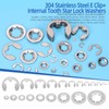 Glarks 237pcs 304 stainless steel Internal Tooth Star Lock Washers