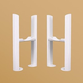 NRG White Floor Mounting Radiator Leg Kit for Traditional 3 Column Radiator
