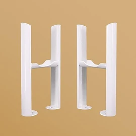 NRG White Floor Mounting Radiator Leg Kit for Traditional 3 Column Radiator