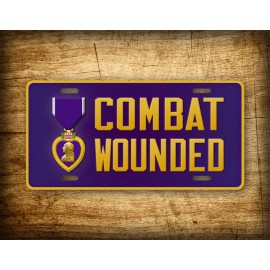 SignsAndTagsOnline.com Purple Heart Combat Wounded License Plate Veteran Military Auto Tag ServiceMedal