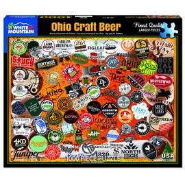 White Mountain Puzzles Ohio Craft Beer, 1000 Piece Jigsaw Puzzle