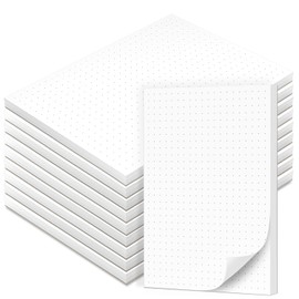 Fantastino® A6 Notepad Dotted - Pack of 10, 500 Sheets (50 per Pad) 90 g/m² Premium Paper. Small Notepads, Polka Dots, Mini Notes Tearable for Office, Home, School, University