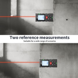atolla Telémetros Láser 60M Medidor Laser de Distancia Alta Precisión ±2 mm, Distanciometro Laser con LCD Pantalla 99 Almacenamiento de Datos, Medición de Pitagórico/Distancia/Área/Volumen, IP54