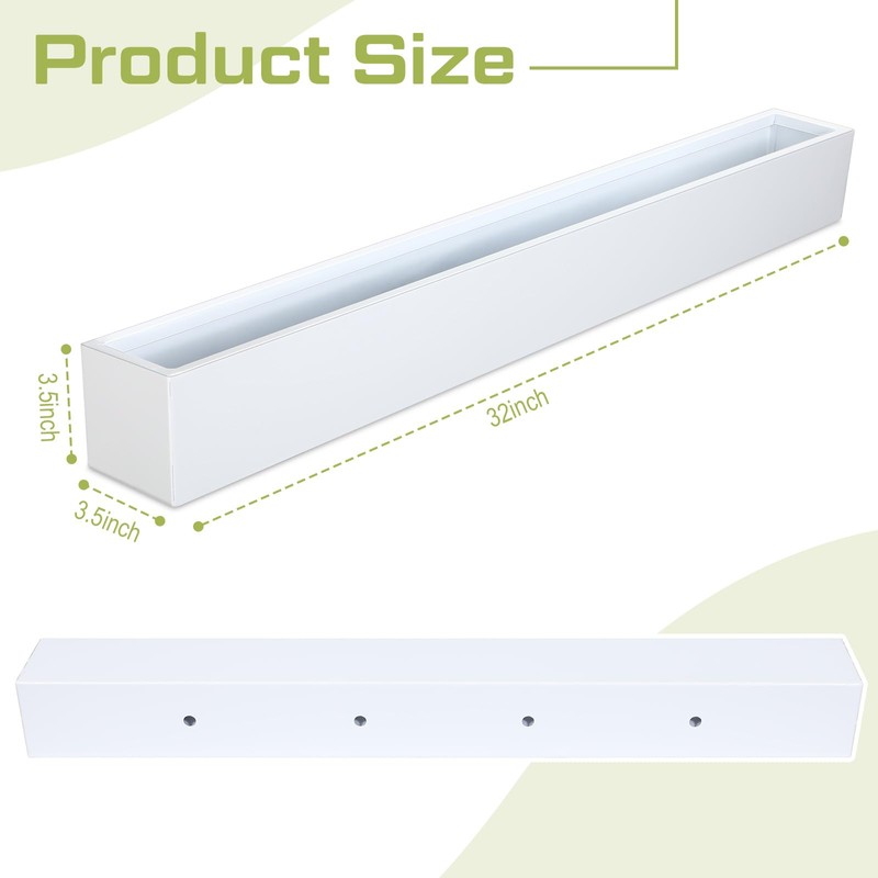 FillTouch 32 x 3.5 x 3.5 Inch Long Rectangular Planter