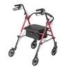 Drive Medical RTL10261RD Foldable Rollator Walker with Seat - Adjustable