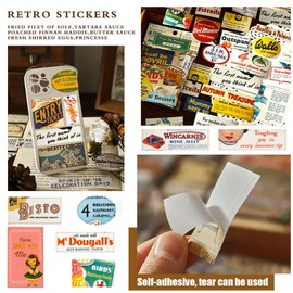 BLEDS 200 Pieces Vintage Scrapbooking Stickers, Decorative Retro Journaling Stickers Aesthetic Ancient Stickers for Junk Journal Planner Craft Collage Bullet Notebook Laptop Decor