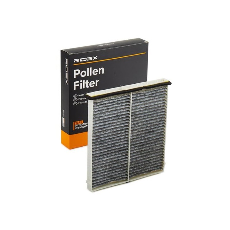 RIDEX Cabin Air Filter 424I0385 Pollen Filter Activated Carbon Height: