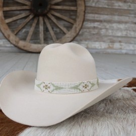 Willow Lane Hat Co. Western Beaded Hat Band for Cowboy Hats - Sagebrush