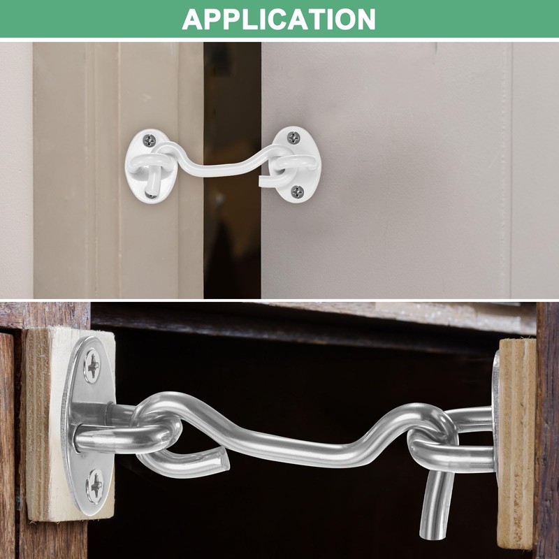 M METERXITY 2-Pack Hook and Eye Latch for Door 6