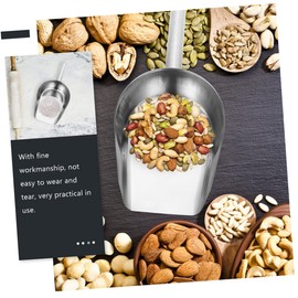 VINTORKY Stainless Steel Ice Shovel Popcorn Scoop Clear Bucket Color Mill Food Scoop Ice Chip Candy Scoop Kitchen Scoops Crawfish Ice Cube Scoop Ba